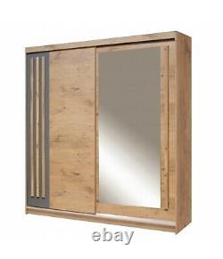 2 Door Mirrored Sliding Wardrobe. ALDER-LANCELOT, EF4-200. EFFECT. BRAND NEW