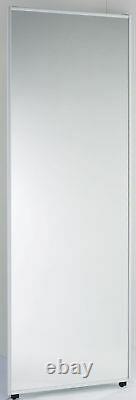 2 x SpacePro Sliding Wardrobe Doors & Tracks Mirror White Frame 120cm wide