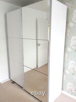 2 x sliding doors wardrobes bedroom furniture with mirrors