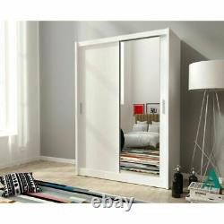 Epic 150 sliding door wardrobe with mirror in white matt 