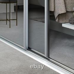 3 x 610mm Silver frame and Mirror sliding doors for opening 1778mm