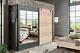 ASSEMBLED German Malmo Oak Industrial 2 Door Mirror 225cm Sliding Wardrobe
