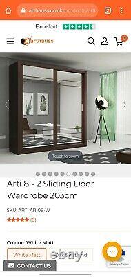 Arthouss 8 2 Sliding Door Wardrobe 203cm