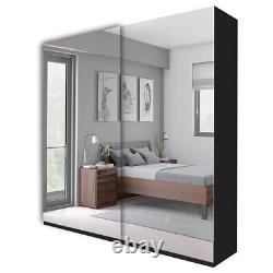 Atlanta Modern Wardrobes, 2 Door Sliding Mirrored wardrobe for Bedroom Furniture