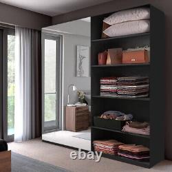 Atlanta Modern Wardrobes, 2 Door Sliding Mirrored wardrobe for Bedroom Furniture