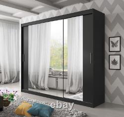 Ava 12.4 3 Sliding Door Wardrobe With Mirror, 5 Colours, Assembly Included