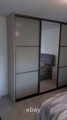 Bespoke Design Sliding Wardrobe Mirror Glass Doors. Made To Measure