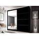 Brand New Modern Mirrored Sliding Door Wardrobe Multi 31 in Black 233cm