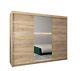 Brand New Modern Sliding Door Mirrored Wardrobe Verona 02 in Oak Sonoma 250cm