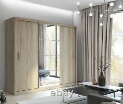 Brand New Modern Wardrobe Sliding Door with Mirror IDEA 01 in Sonoma 250cm