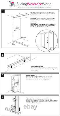 CRITTALL Style' 4 Pane Made to Measure MIRROR Sliding Wardrobe Doors