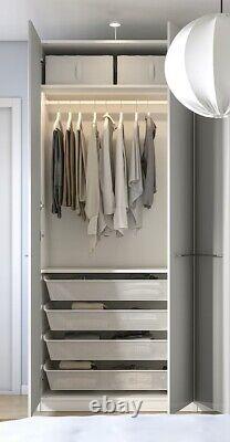 Complete IKEA PAX wardrobe with sliding mirror doors 2.35m(h) x 2m(w) x 58cm(d)