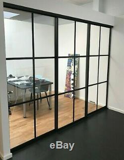 Crittall bespoke sliding doors and track set max 2750 h three colours