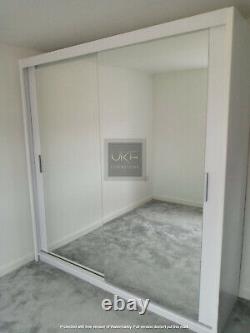 Free Standing Sliding Door Full Mirror Modern Wardrobes Free Delivery