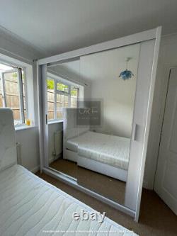 Free Standing Sliding Door Full Mirror Modern Wardrobes Free Delivery