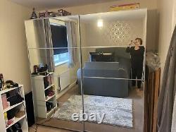 IKEA 2x Sliding Mirror Doors with track. (wardrobe not included.)