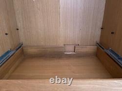 IKEA PAX oak veneer wardrobes sliding mirror doors 400cms width x 235cms height
