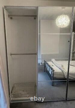 IKEA PAX wardrobe sliding doors white/mirror HASVIK AULI