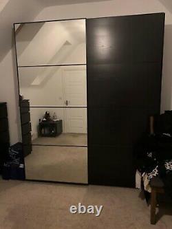 IKEA Pax wardrobe Pair of sliding doors, mirror glass/black200x236x37 cm