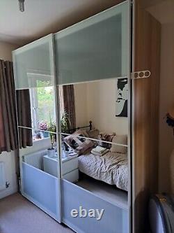 Ikea PAX double glass mirrored wardrobe