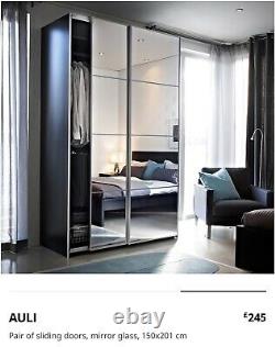 Ikea Pax Wardrobes 301x66.5cm 201cm tall multiple drawers, sliding mirror doors