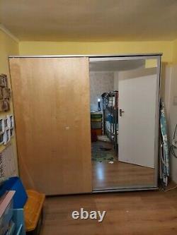 Ikea Wardrobe with Sliding Doors Half Mirrored