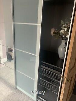 Ikea pax wardrobe sliding doors, Frosted & Mirrored Glass. + instruction