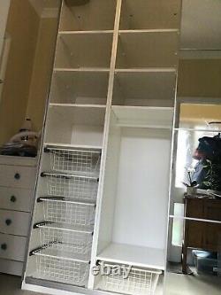 Ikea pax wardrobe with mirror sliding doors. W200 H236 D66