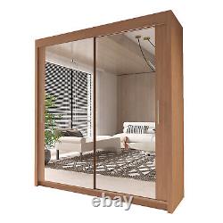 Interwood Modern Double Sliding Door Wardrobe Oak 7 Sizes Free Delivery