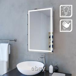 LED Sliding Door Bathroom Mirror Cabinet Shelf Wall Hanging Sensor IP44