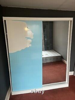 Large Contemporary/ Modern Double Wardrobe With Sliding Doors And Mirror