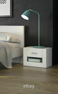 Large bedroom set CLEO 1 white wardrobe 250cm chest 2 x bedsides
