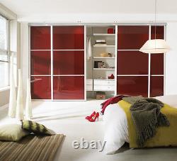 Luxury Sliding Bedroom Mirror Doors to suit an opening1527W x 1980H white frames