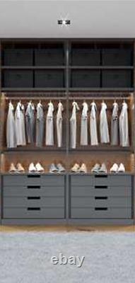 Luxury bespoke fitted set of 2xwardrobes made to measure white