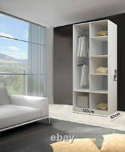 Lyon Sliding Door Wardrobe With LED Light(Free Delivery Including Scotland area)