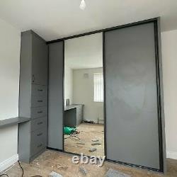 Made-to-Measure Mirror Glass Fitted Wardrobe Sliding Doors (Any custom size)