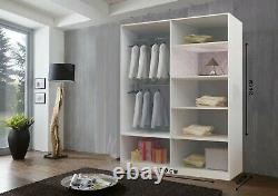 Milan Mirror Sliding Door Wardrobe in Grey Color And In 6 Sizes