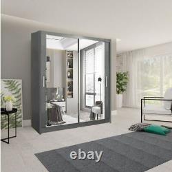 Milan Modern 2 and 3 Sliding door Wardrobe in 6 Sizes and 4 Colors