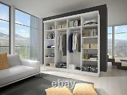 Modern Bedroom Wardrobe Sliding Door 233 Wide Perfect interior FREE DELIVERY
