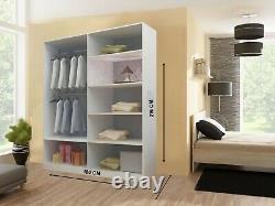 Modern Oslo 2 and 3 Sliding Mirror Door Wardrobe in 4 Size and 4 Color