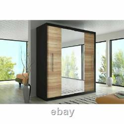 Modern design Wardrobe TURIN 6 ft 8 inch mirrored sliding doors FREE DELIVERY