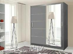 Modish Lyon Sliding Door wardrobe Cabinet bedroom in 5 sizes and 4 colors