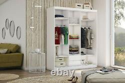 NEW WARDROBE sliding doors MIRROR bedroom living furniture MRDE180 grey colour