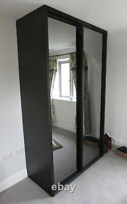 New Glide and Slide Mirrored Wardrobe with 2 Sliding Doors