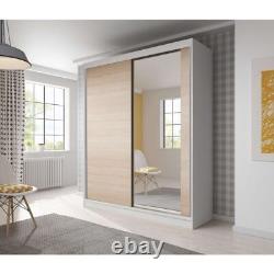 Perfect designed 6 ft (183cm) mirrored sliding doors wardrobe BEL 3 many colours