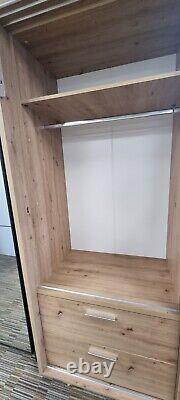 SALE! Ex-Display Mirrored Sliding Door Wardrobe 180cm in Oak Artisan