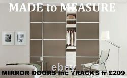 Sliding Mirror Wardrobe Doors for Bedrooms Bespoke, Made to your measurements