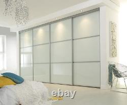 Sliding Wardrobe 2x Silver Mirror Doors, Made to measure up to 1180mm Wide