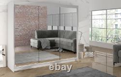 Sliding Wardrobe, 3 Door, 2 Colours Available, 200 CM wide, FAST DELIVERY in UK