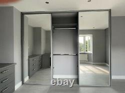 Sliding Wardrobe Custom-Made Doors Silver Mirror 2 Doors Up to 1220mm wide